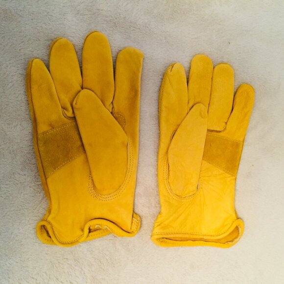 NWOT Terra  tan cowhide work glove sz L - Picture 2 of 5